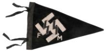 *German WWII SS F/M Divisional Embroidered Pendant  (C3T)