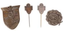 *German WWII Campaign and Divisional Profession Badge Lot of 4(C3T)