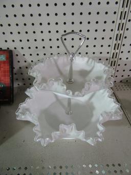 FENTON TWO TIERED DISH
