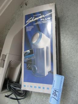 KIRBY 12-VOLT HAND SWEEPER. GARMENT STEAMER. CLOTHES SHAVER PLUS WITH BOX