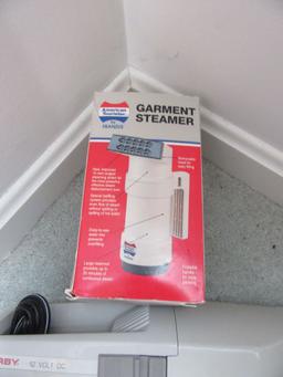 KIRBY 12-VOLT HAND SWEEPER. GARMENT STEAMER. CLOTHES SHAVER PLUS WITH BOX