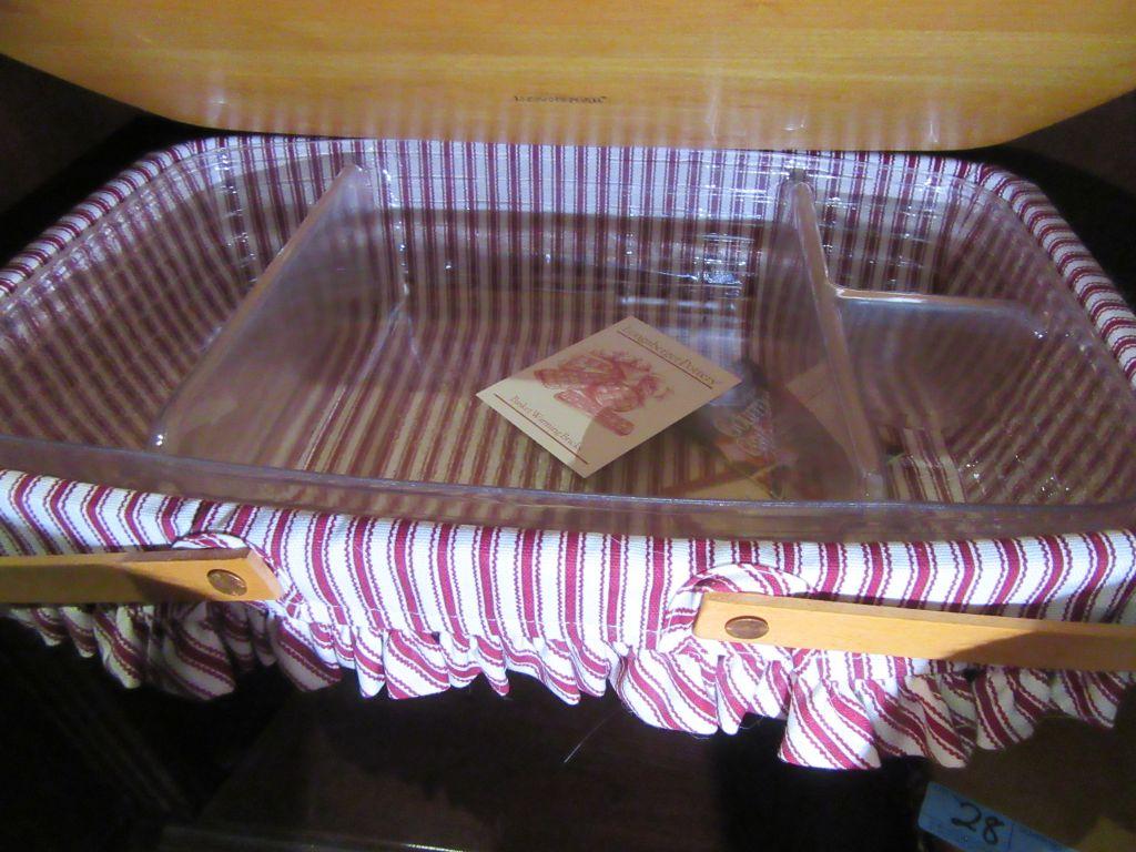 1997 LONGABERGER BASKET WITH INSERT AND LID