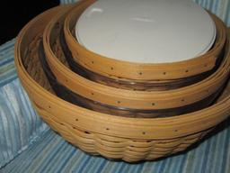 LONGABERGER HOSTESS FULL BASKET SET. NO DATE