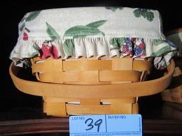 2001 LONGABERGER BASKET WITH INSERT