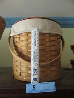 LONGABERGER BASKET 2003 WITH ICE BUCKET INSERT AND LID