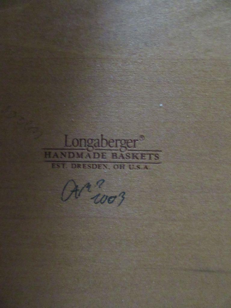 LONGABERGER BASKET 2003 WITH ICE BUCKET INSERT AND LID