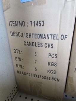 1 CASE (5 PIECES) OF LIGHTED MANTLE OF CANDLES CANVASES