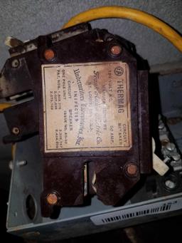 40 amp breaker box with vintage Frank Adam Electric Company Breakers