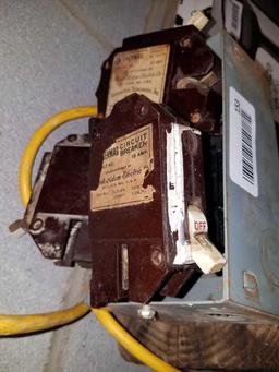 40 amp breaker box with vintage Frank Adam Electric Company Breakers