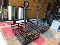 lot of 40 table top style metal condiment baskets.