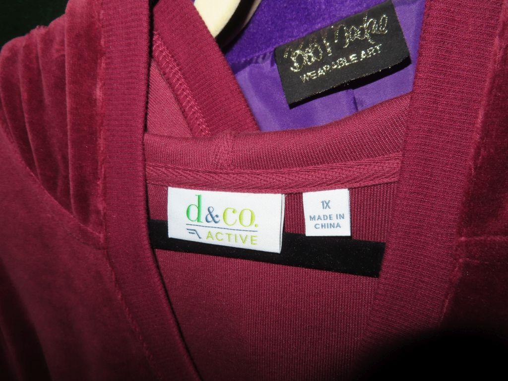 Ladies jackets mostly sizes large to 1X