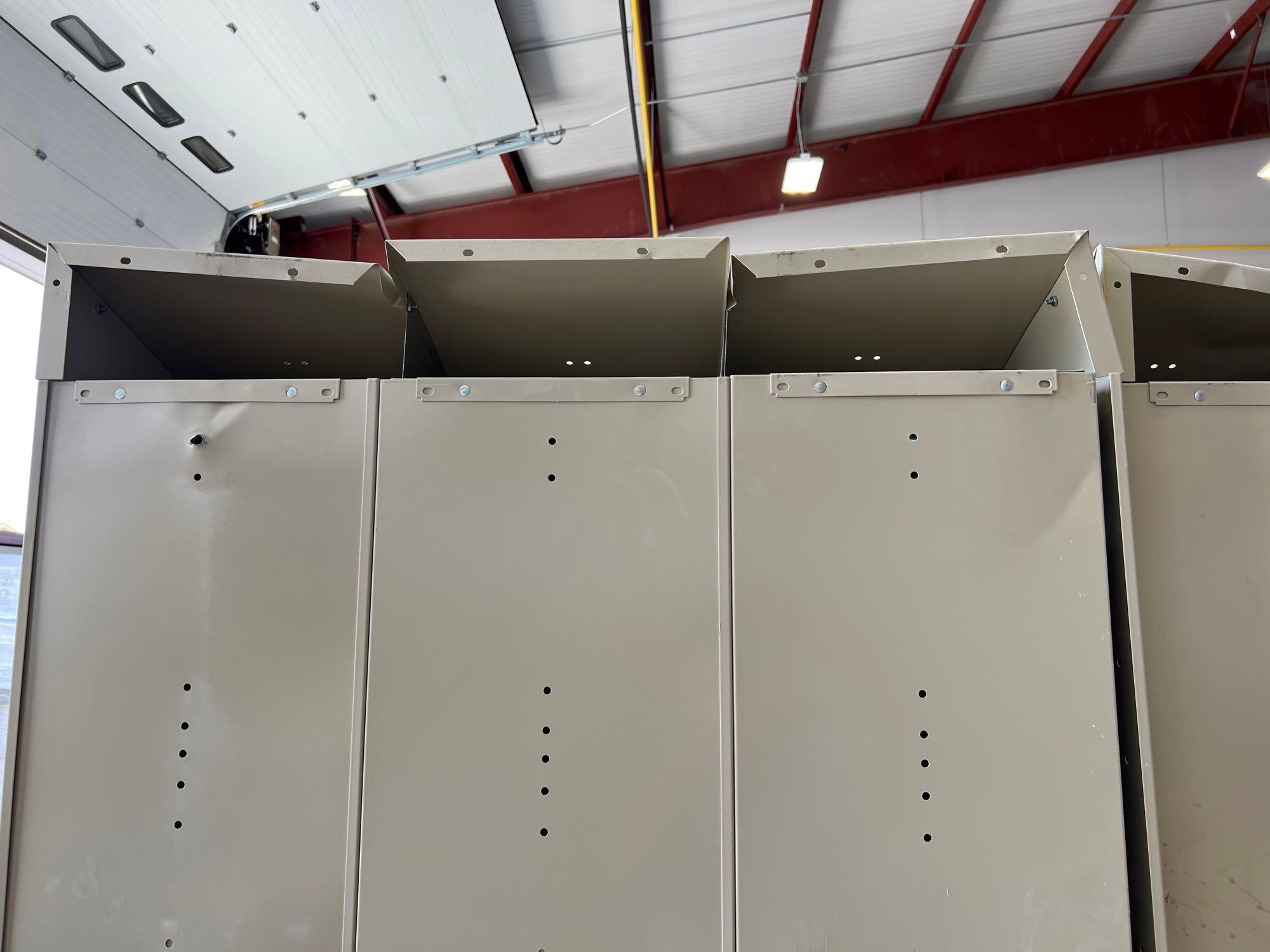 Lot of two sets of Lyon 3 door 3 ft lockers