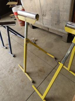 Pair of yellow roller stands