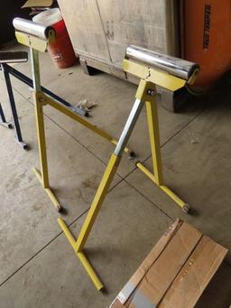 Pair of yellow roller stands