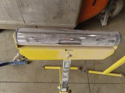Pair of yellow roller stands