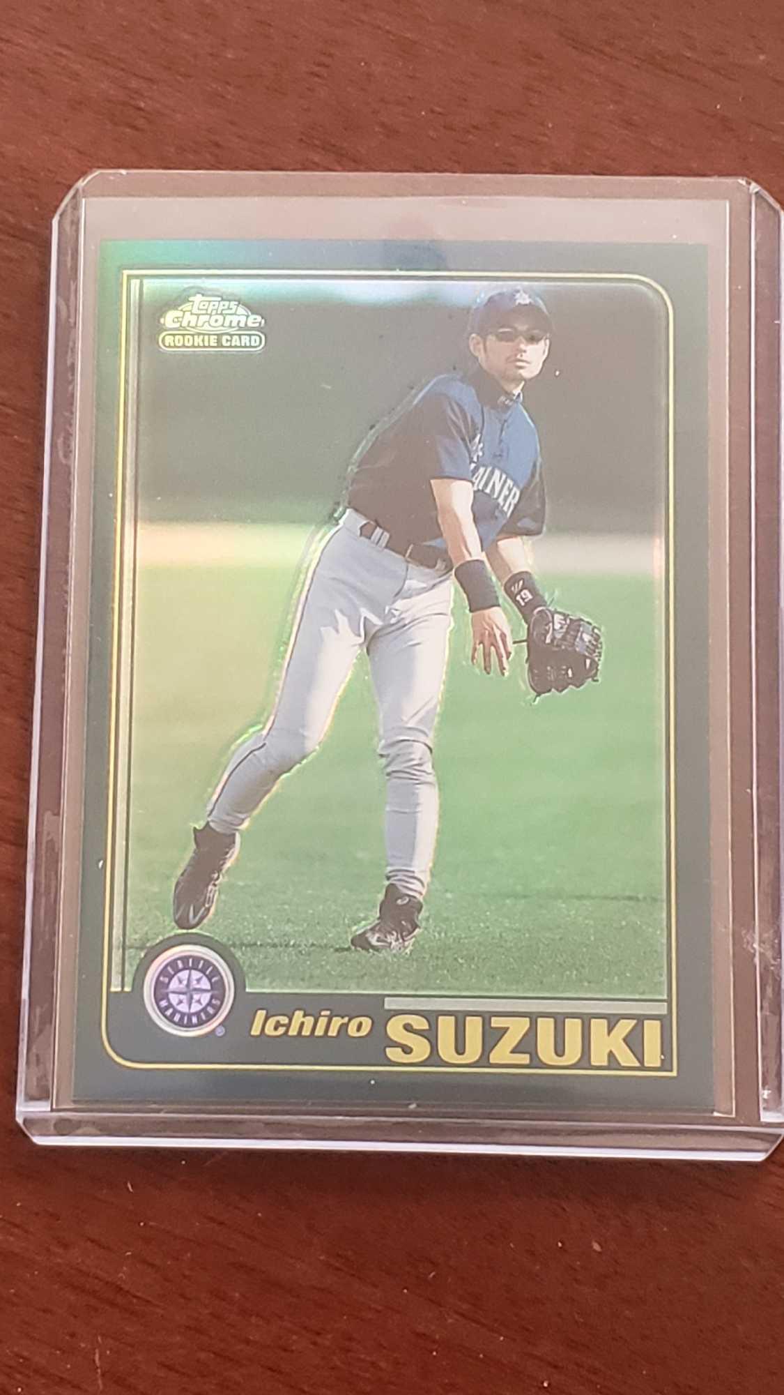 2001 Topps Chrome rookie Ichiro Suzuki number T266 refractor baseball card