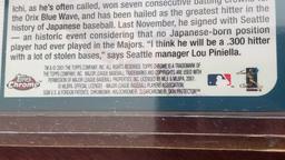 2001 Topps Chrome rookie Ichiro Suzuki card number T266