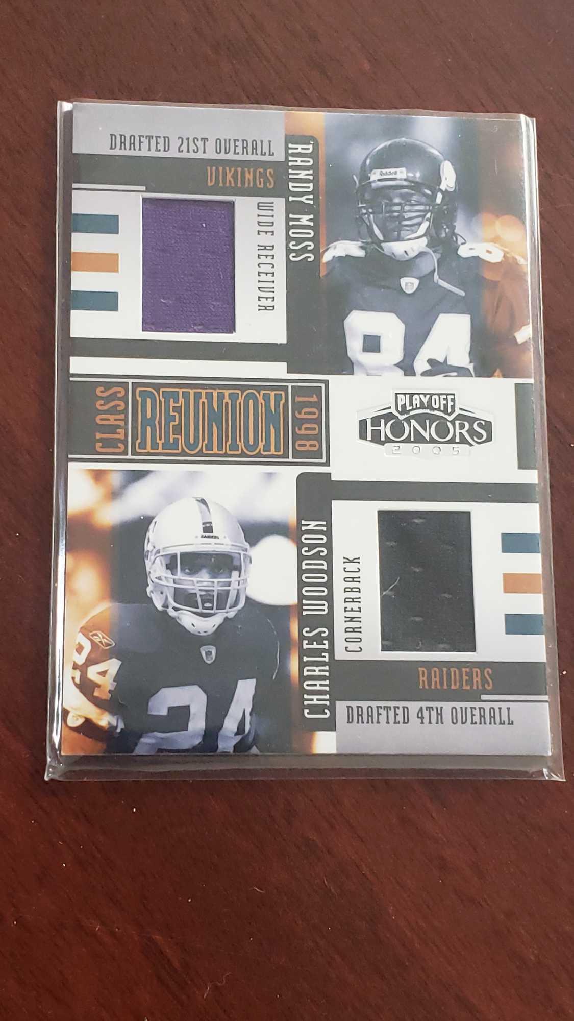 2005 Donruss playoff honors Randy Moss and Charles Woodson card