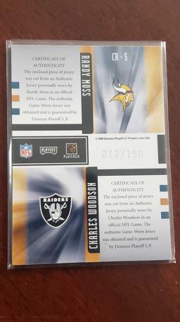 2005 Donruss playoff honors Randy Moss and Charles Woodson card