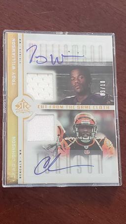 2005 Upper Deck reflections Troy Williamson and Chad Johnson card