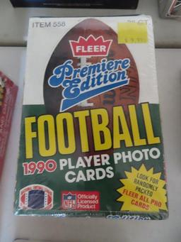 1990 Fleer Premier Edition football player photo card set, unopened, factory sealed