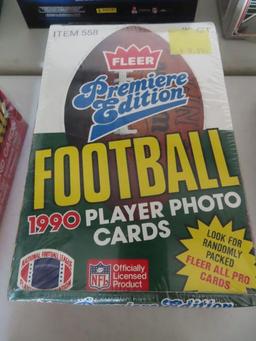 1990 Fleer Premier Edition football player photo card set, unopened, factory sealed