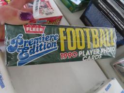 1990 Fleer Premier Edition football player photo card set, unopened, factory sealed