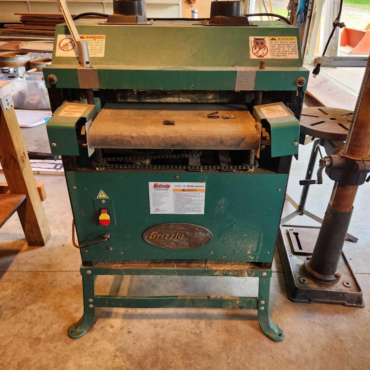 Grizzly model G1079 16in drum sander, 220 volt Proxibid