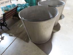 Lot of three metal buckets