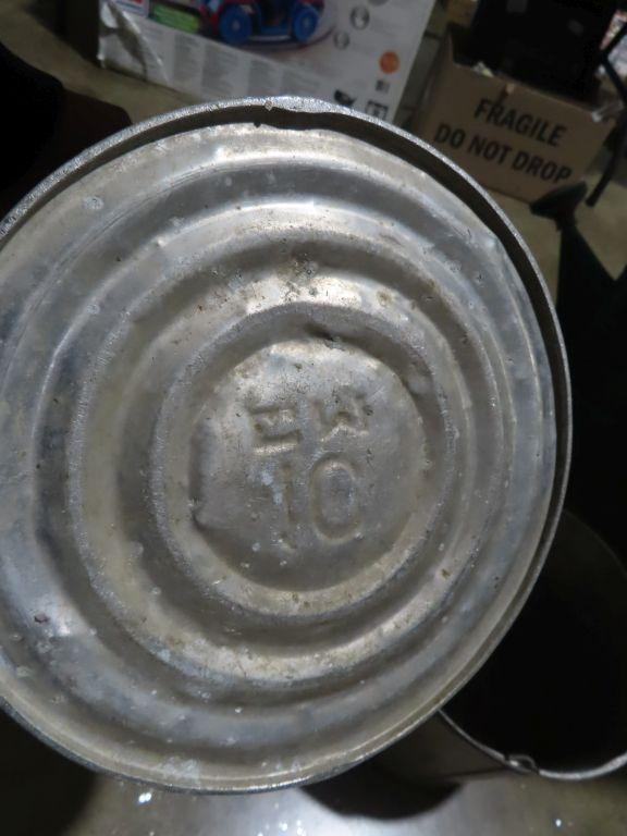 Lot of three metal buckets