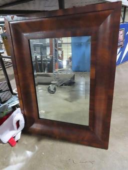 Antique mirror with wooden frame
