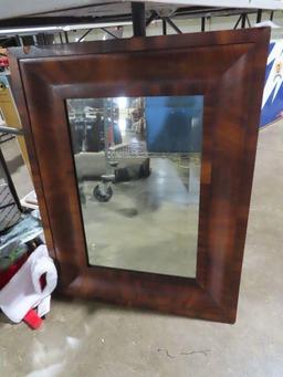 Antique mirror with wooden frame