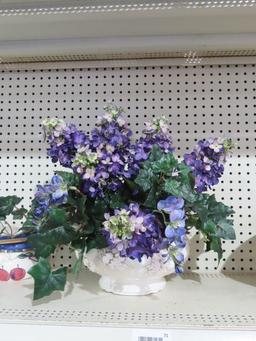 Bella Casa decorative planter with artificial flowers