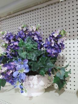 Bella Casa decorative planter with artificial flowers