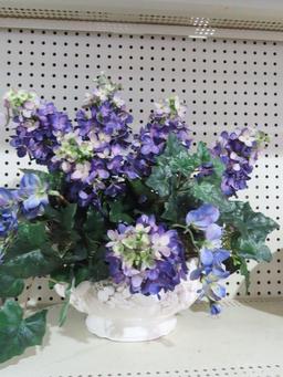 Bella Casa decorative planter with artificial flowers