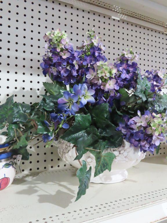 Bella Casa decorative planter with artificial flowers