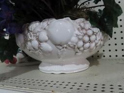Bella Casa decorative planter with artificial flowers