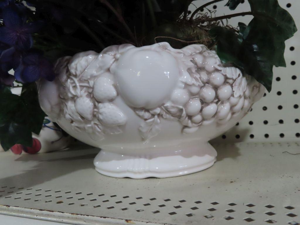 Bella Casa decorative planter with artificial flowers