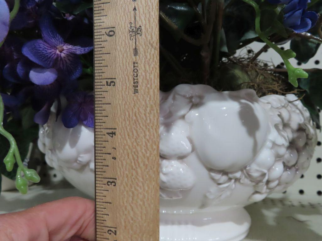 Bella Casa decorative planter with artificial flowers