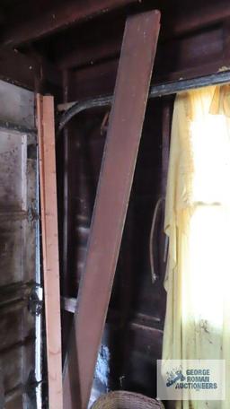 Lot of wooden trim and lumber in garage