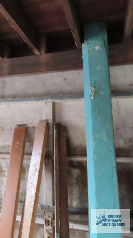 Lot of wooden trim and lumber in garage