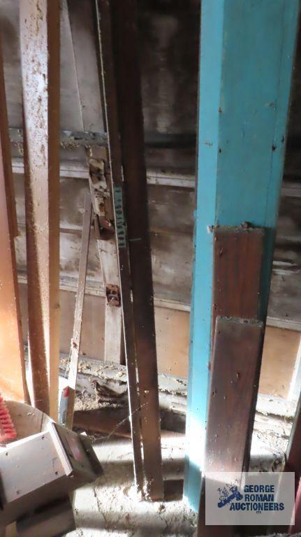 Lot of wooden trim and lumber in garage