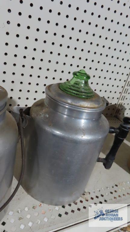 Aluminum percolator and jug with lid