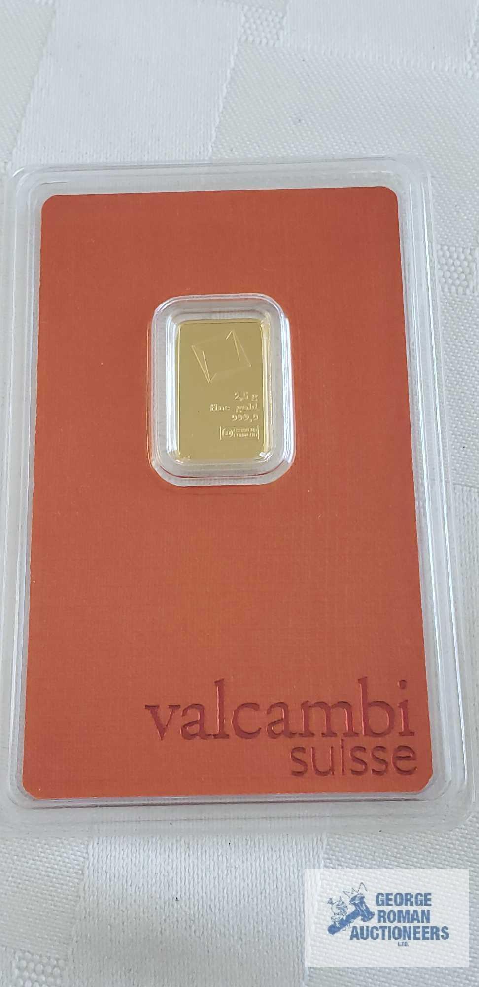 Valcambi suisse gold bars, weight 2.5 G Quantity 4