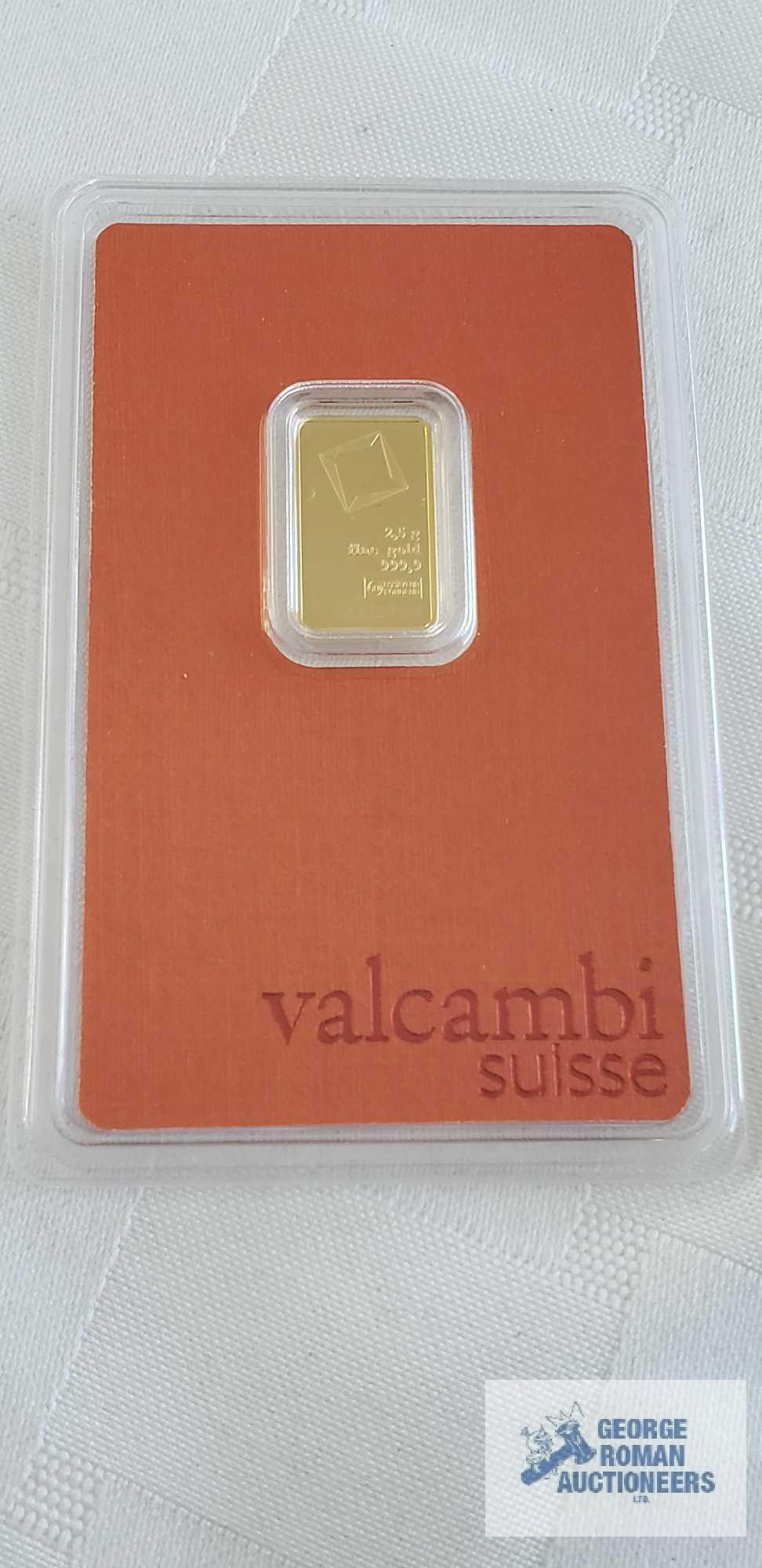 Valcambi suisse gold bars, weight 2.5 G Quantity 4