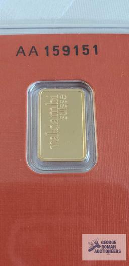 Valcambi suisse gold bars, weight 2.5 G Quantity 4