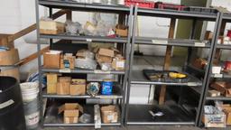 Lot of two sections of adjustable shelving