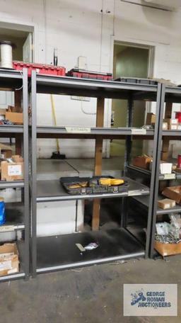 Lot of two sections of adjustable shelving