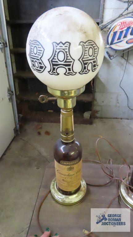 Pair of whiskey and bourbon bar lamps