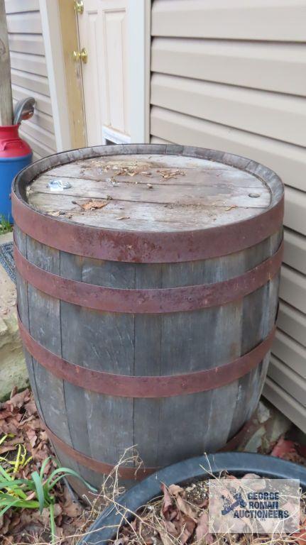 Antique wooden barrel